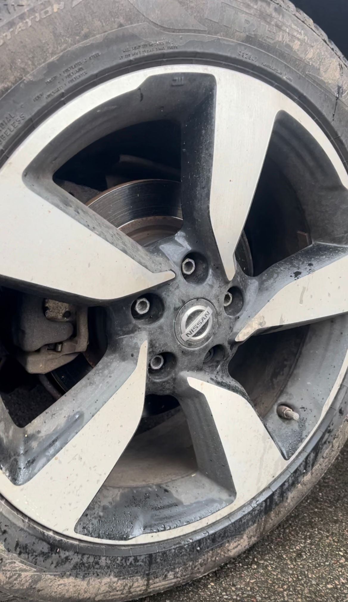 Dirty wheel before using Mullock's Dry Wash